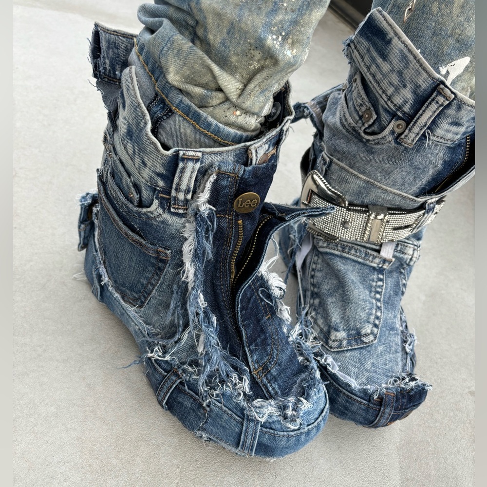 Denim Unisex Boots - Picture 6 of 7